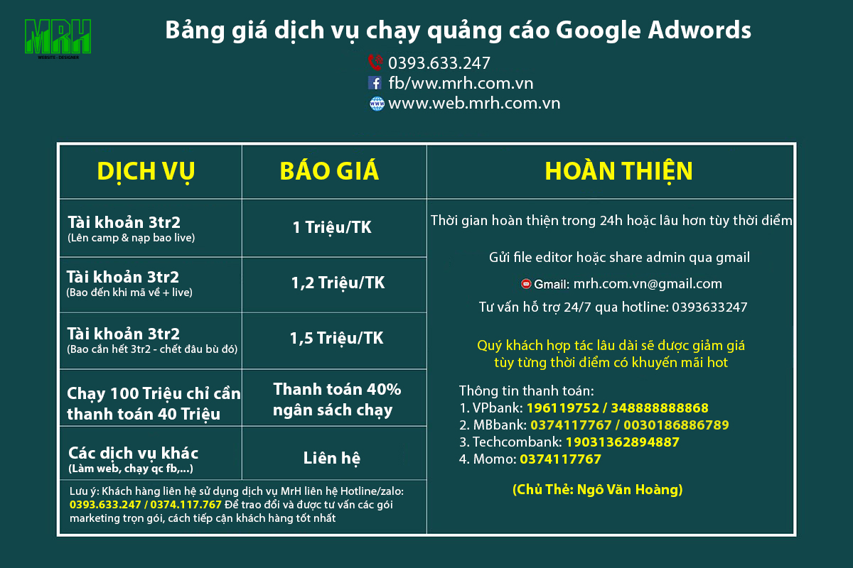Dịch Vụ Chạy Chiết Khấu Google Addwords - Giảm 40-50% Chi Phí ...